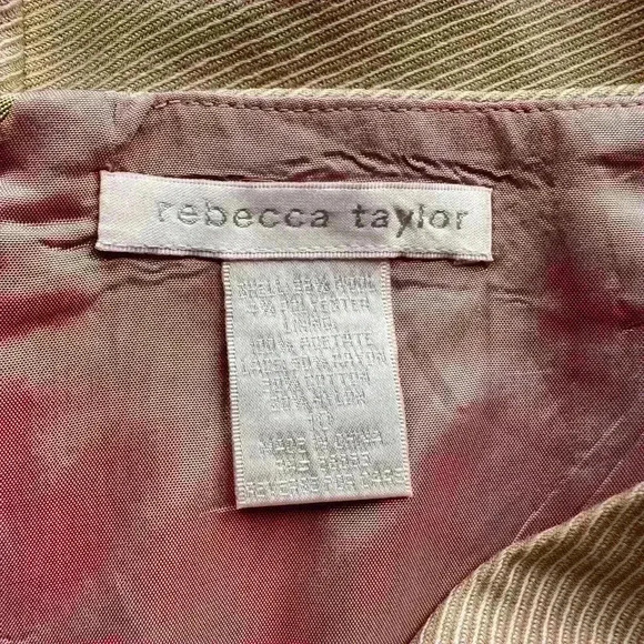 Rebecca Taylor Beige Fit & Flare knee Length Wool Blend Skirt Women’s 10 - Picture 7 of 8